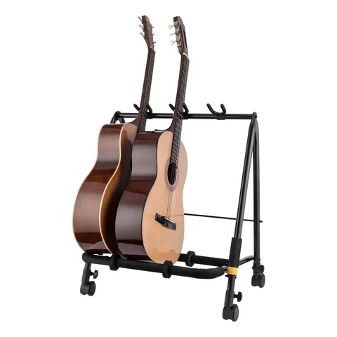 Soporte Con Ruedas Para 3 Guitarras Hercules Gs523b Plus Negro