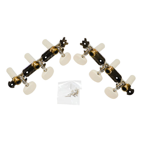 Maquinaria Guitarra Jgo. 3+3 Acero Maxtone Gm-22n Cromado