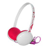 Audifonos Diadema Ajustable Blanco C/rosa Fonestar Fa-598bl