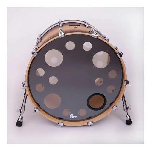 Parche Attack Drumheads 22 Pulgadas Doble Capa Orbit Neg/blanco Negro/blanco