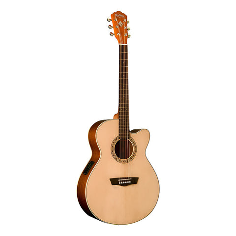 Guitarra Electroacústica Con Resaque Washburn Mod.g7sce Natural Diestro