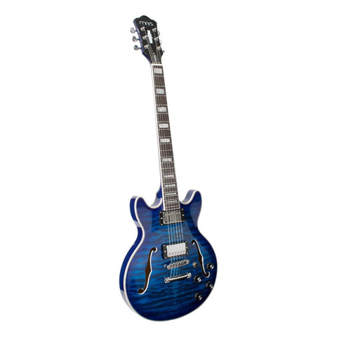 Guitarra Eléctrica 6 Cuerdas Mars Modelo Jazz Satin Blue Color Azul Material Del Diapasón Palisandro Orientación De La Mano Diestro Palo De Rosa