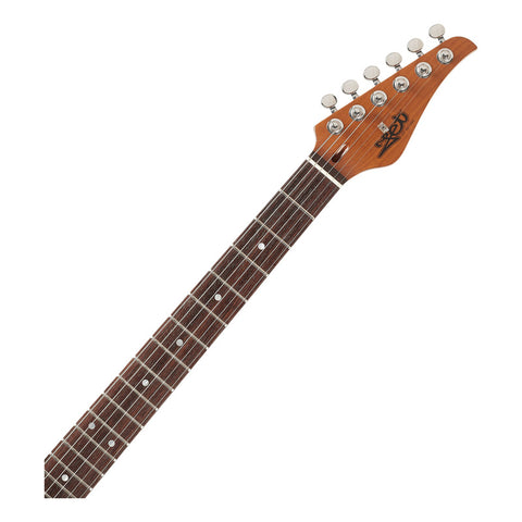Guitarra Eléctrica Transparent Brown Jet Guitars Js-450q Café Diestro Maple Tostado