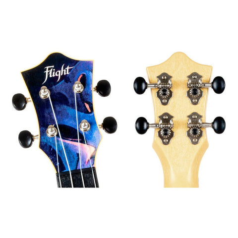 Ukelele Soprano 15 Trastes Con Funda Flight Tus-40 Graffiti Azul