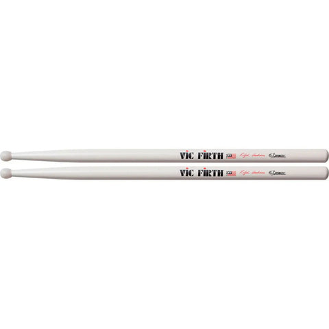 Vic Firth Srhn Baquetas Punta Nylon Ralph Hardimon Batería Color Blanco