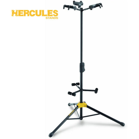 Soporte Triple De Guitarra Auto Grip Hercules Gs432b Plus Negro