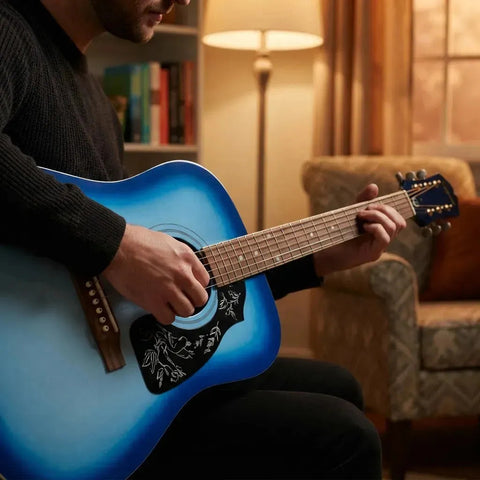 Guitarra EpiPhone Starling Player Dreadnought 6 Cuerdas Color Azul