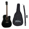 Washburn Ad5cepack Blk Guitarra Electroacústica Tipo Texana Color Negro