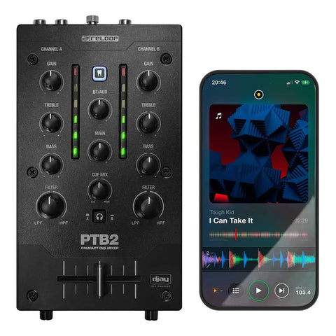 Mezcladora Portátil Para Dj 2+1 Canales Reloop Mod. Ptb-2