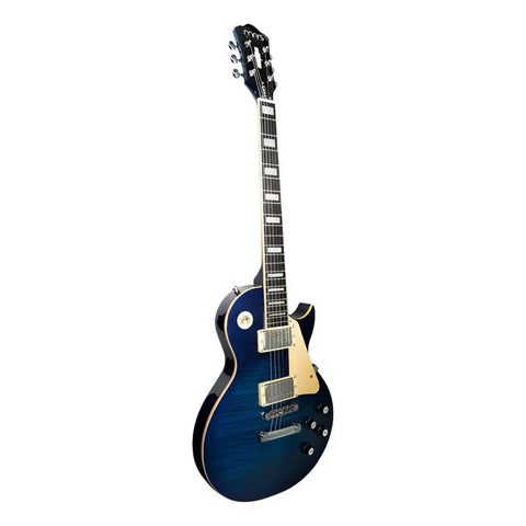 Guitarra Eléctrica 6 Cuerdas Mars Les Paul Traditional Blue Color Azul Material Del Diapasón Palisandro Orientación De La Mano Diestro Palo De Rosa