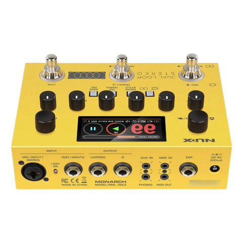 Looper Pedal Nux Nml-3dls Dual Loop Stereo Amarillo
