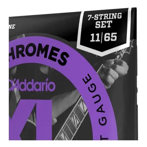 Cuerdas D'addario Flatwound Para Guitarra Eléctrica De 7 Cuerdas, Jazz Light 11-65
