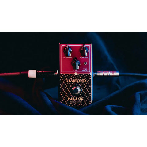 Pedal Nux 63 Diamond Overdrive Reissue Series Vox Ac30 Color Negro