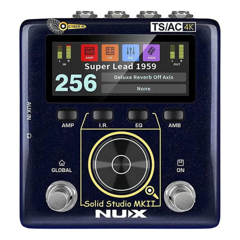 Pedal Efecto Guitarra Nux Nss-6 Solid Studio Mkii Simulad Azul Oscuro