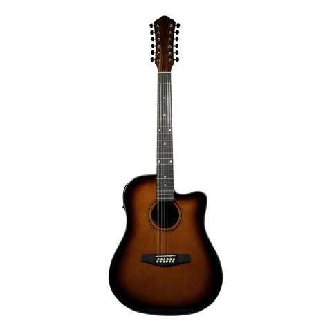 Guitarra La Sevillana Tx-1200ceq Tsb Electroacústica 12 Cuerdas Sombreada Sombreado Diestro