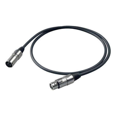 Cable Micrófono Xlr Proel Bulk250 Lu6 Macho A Hembra 6m Negro