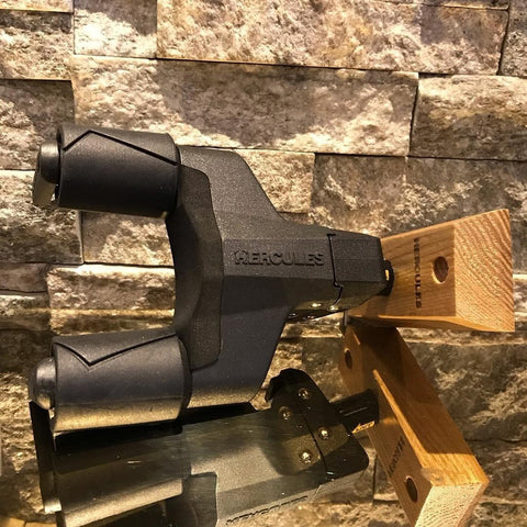 Hercules Gsp38wb Soporte Para Guitarra De Pared Color Negro