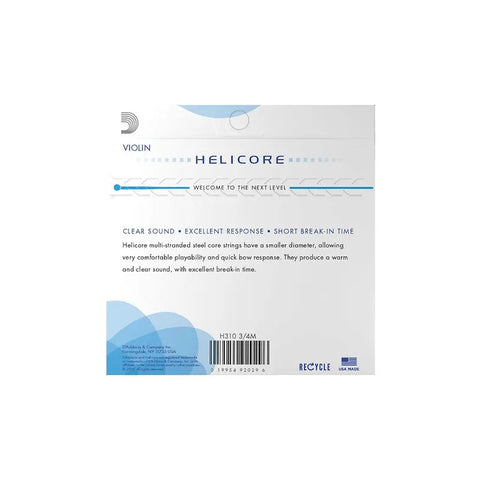 Juego De Cuerdas P/ Violín 3/4 Tensión M D'addario H310 3/4m