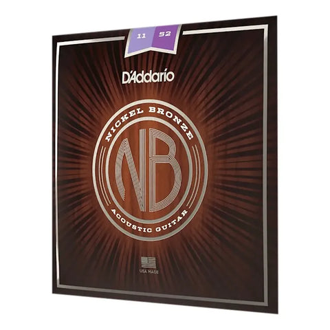 Cuerdas De Nickel P/ Guitarra Acústica 11-52 D'addario Nb1152