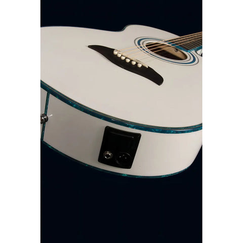 Guitarra Electroacústica Oscar Schmidt Og10ce 6 Cuerdas Tapa Abeto Blanca White Diestro