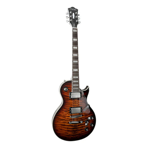 Guitarra Eléctrica 6 Cuerdas Mars Les Paul Custom Brown Color Marrón Oscuro Material Del Diapasón Palisandro Orientación De La Mano Diestro Palo De Rosa