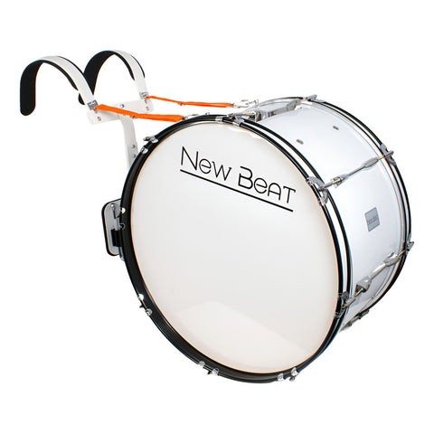 Bombo Para Banda De Marcha 22  New Beat Nb-mabd22 Blanco Blanco