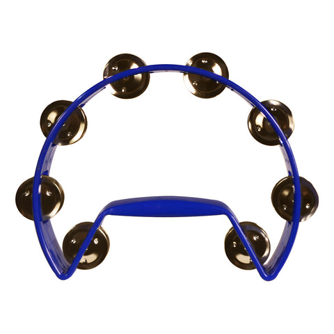 Pandero De Plástico Forma Media Luna Azul New Beat Pt-80 Azul