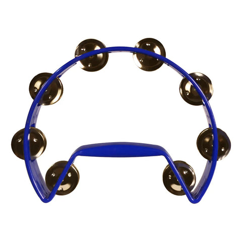 Pandero De Plástico Forma Media Luna Azul New Beat Pt-80 Azul