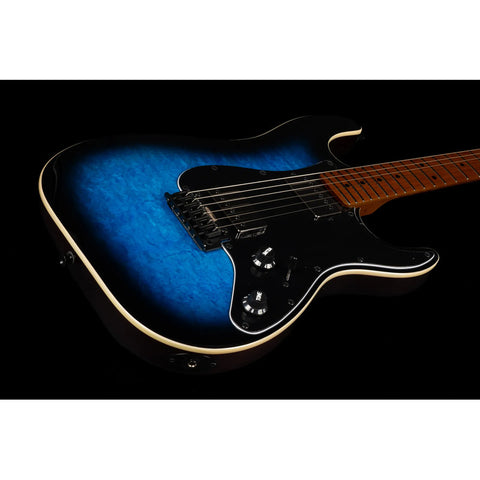 Guitarra Eléctrica Jet Guitars Js-450 Blb Flamed Maple Top Diestro Azul Palo De Rosa