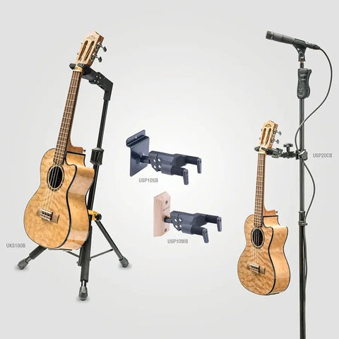 Soporte Hercules Para Ukelele Traba Automática (uks100b) Color Negro