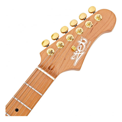 Guitarra Eléctrica Negro Satinado Jet Guitars Js700 Diestro Matt Black Maple