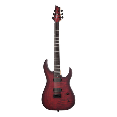 Guitarra Eléctrica Schecter Sunset-6 Extreme Scarlet Burst Color Marrón Material Del Diapasón Ébano Orientación De La Mano Diestro