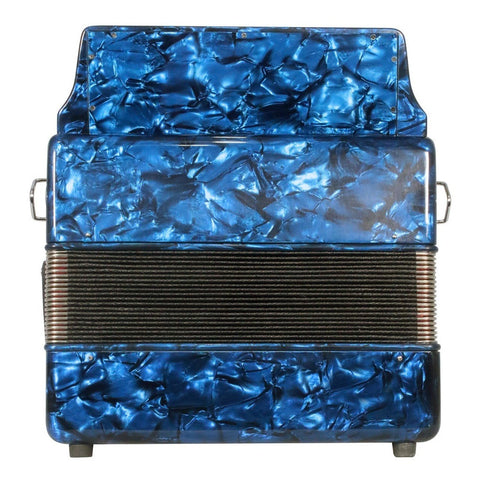 Acordeón Azul De 31 Botones Tono De Fa Moretti Verona Fbbeb