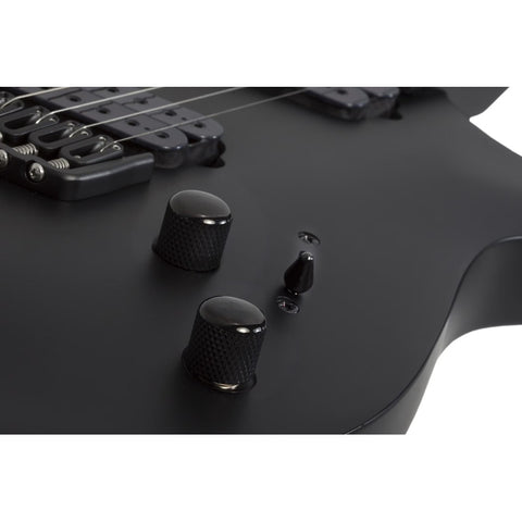 Guitarra 7 Cuerdas Schecter Damien-7 Multiscale Negro Satin Diestro Negro Palo De Rosa