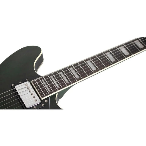 Guitarra Eléctrica 6 Cuerdas Mars Hollowbody 335 Semi Hueca Diestro Verde Oscuro Palo De Rosa