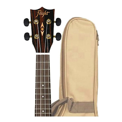 Ukelele Soprano Flight Dus460 Amara Con 12 Trastes Y Estuche Marrón