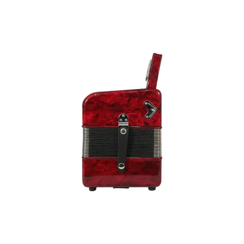 Moretti Verona Acordeón Botones Rojo Tono Fa Estuche Correas