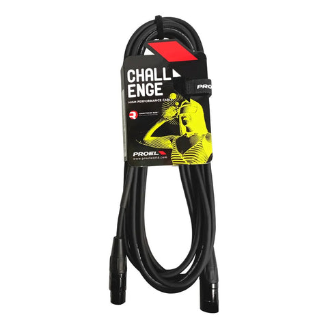 Cable Xlr Proel 10 Metros Conectores Oro Audio Profesional Negro