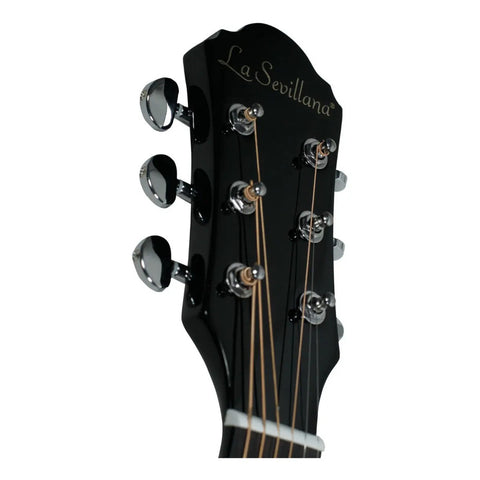 Guitarra Electroacústica Jumbo La Sevillana Ju-340ceq Blk Negro