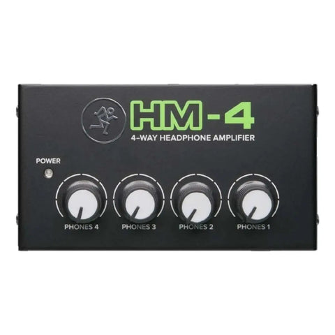 Amplificador De Audifonos 4 Vias 1/4 PuLG Trs Mackie Hm-4 Negro