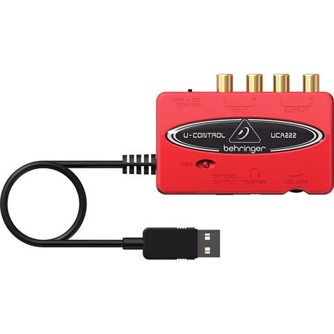 Interface De Audio Usb Con Salida Digital, Behringer Uca-222 Rojo