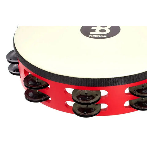 Pandero Rojo Crotalos Negros De Acero Meinl Tah2bk-r-tf