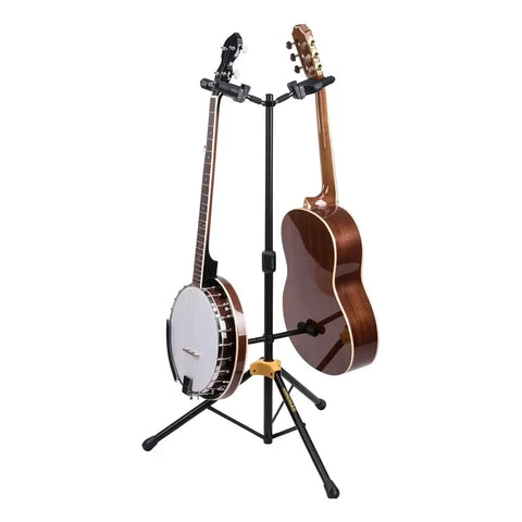 Soporte Doble De Guitarra Auto Grip Hercules Gs422b Plus Negro