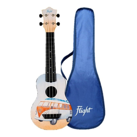 Ukelele Soprano 15 Trastes Con Funda Flight Tus-25 Bus Blanco