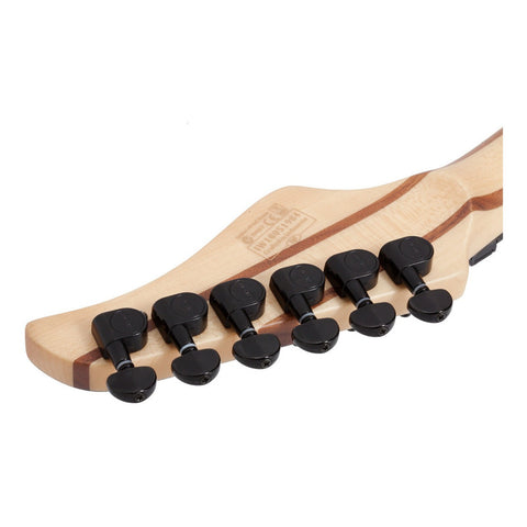 Guitarra Eléctrica Sólida Schecter Reaper-6 Fr S Cbu Diestro Satin Charcoal Burst Ébano