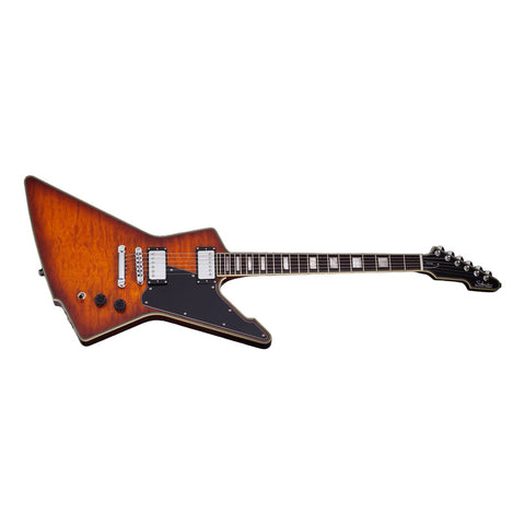 Guitarra Eléctrica Schecter E-1 Custom Vintage Sunburst Diestro Naranja Ébano