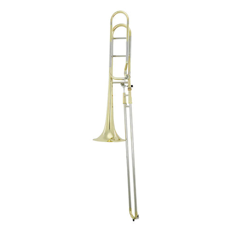 Trombón De Vara Wesner Ptt2000f-l Bb/f Metal Laqueado Con Estuche Y Boquilla