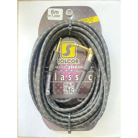 Solcor 61tj06e Cable De Instrumento Tejido 6 Metros Plug L