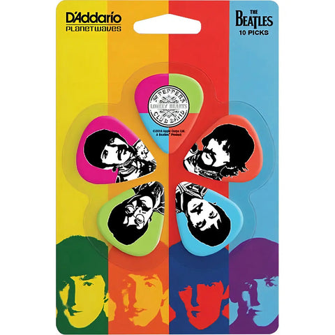 Púas Guitarra Eléctrica Planet Waves Edición Limitada Sgt. Peppers Celuloide 10 Piezas
