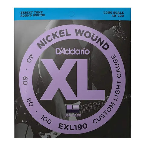 D'addario Exl190 Cuerdas Para Bajo Eléctrico 40-100